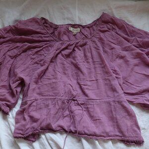 Decree Purple Cotton Blouse